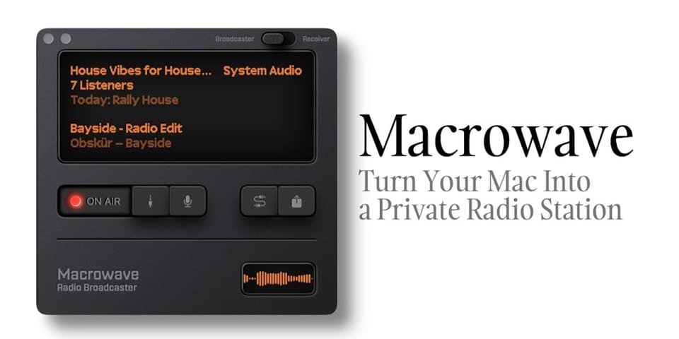 Macrowave:点对点技术赋能实时音频分享,重塑个人电台体验